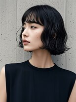 エイチ ウルフカット 大阪梅田(811)&nbsp;外ハネボブ40代タッセルボブグラデーションカラーヘアカラー