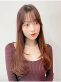 ・大人ガーリーダークアッシュミディアムレイヤー似合わせカット