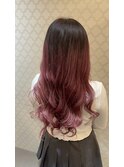 ピンクグラデーションにしました！