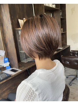 エミュー(emue) 丸みボブ×グレージュ◎20代30代韓国風くびれボブ