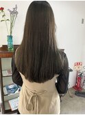 ロング　オリーブ　ベージュ　髪質改善　似合わせ　担当阿知波