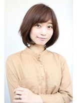 ヘアーメイク トレコローリ(hair make trecolori)&nbsp;【trecolori 津田沼】【大人可愛い】斜めバングのミディアムボブ