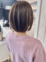 キャアリー(Caary) 福山美容室caary切りっぱなし内巻きボブグレージュ髪質改善30代