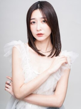 セプト 天神大名(SEPT.) 髪質改善カラー 艶髪ミディアム グレージュ アッシュ 20代
