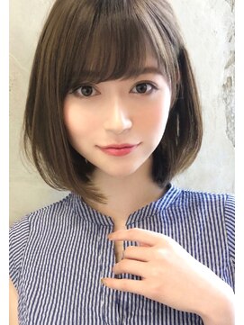 ミラリー 横浜(Mirareee) ひし形 好印象◎小顔 無造作カール ボブディ丸みショート横浜