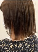 【GOOD DAY HAIR】アプリコットオレンジ×イヤリングカラー 下北