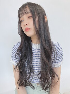 ルービック 難波(Rubik's) ブルーブラック/ミニウルフシースルー前髪ワンホン韓国