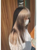 サラつやロング×ミルキーベージュ