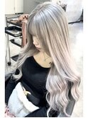 プラチナグレージュ#ダブルカラー#シールエクステ80枚