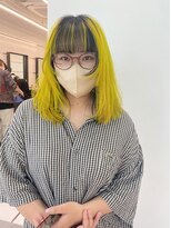 ギグスダブル 栄久屋大通店(gigs double)&nbsp;逆インナーカラー/イエロー×ブラック