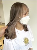 インナーカラー ホワイトベージュカラー 担当渡辺聖