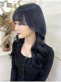 《Kanna》ネイビーブラック/大宮/韓国レイヤー/顔周りカット