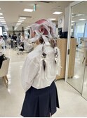体育祭ヘアアレンジ