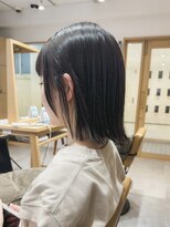 クラップス 上大岡(CLAPS)&nbsp;切りっぱなしボブ/顔まわりレイヤー/暗髪/ディープグレー