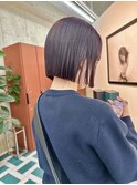 切りっぱなしボブ/チェリーレッドa-21/20代30代