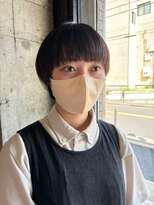 ヘア ルーナ バイ アプリーレ(hair lune by Aprire)&nbsp;ブラウンカラーマニッシュ透明感小顔ショートボブ20代30代