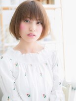 モッズヘア 上尾西口店(mod's hair)&nbsp;アッシュブラウン斜めバング韓国風ミニボブh4上尾20代30代40代