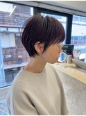 別府ショートボブ顔まわりレイヤーカット髪質改善カラー30代