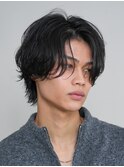 心斎橋センターパートニュアンスパーマフェザーショート緩め色気