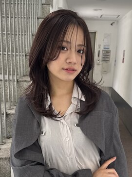 トリッカ 銀座(tricca) ロングレイヤー/ブラウンカラー/韓国ヘア