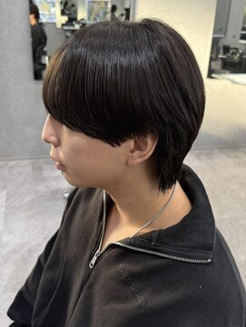 リオールバイニアウ(RE:ALL by Niau) メンズマッシュウルフニュアンスパーマシースルー韓国風ツーブロ