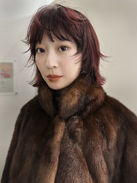 ユー(yew) ミディアムレイヤーカット/ウルフレイヤーカット/顔周りカット