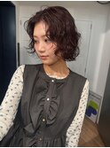 【パーマボブ】ふんわりウェーブで抜け感アップ