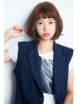 ミンクス 銀座店(MINX)&nbsp;【MINX土屋】短めバング×前下がりボブ　やんわりゆるカールボブ