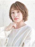ミルクティーベージュショート