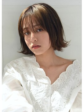 ユノ(juno) 【juno】ハイトーンカラー☆切りっぱなしボブ