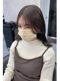 ショコラベージュ韓国ミディアムヘア