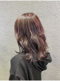 赤系ハイライト