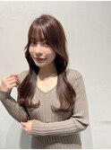 韓国前髪顔周りロング×デザインカラー[心斎橋/髪質改善]