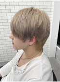 ホワイトティーベージュ×レイヤーショート