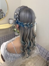 ヘアメイクアンドセットサロン リッコ(Hair make&set salon Ricco) くるみちゃんヘア　フルール可愛い推し活ヘアアレンジ