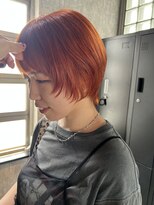 タイドヘアー 高槻店(TIDE HAIR)&nbsp;ウルフカット×オレンジカラー