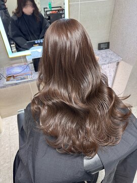 アンジェリカラボ 梅田店(ANGELICA LABO) 韓国くびれレイヤー×透明感カラー×モカブラウン【川又】