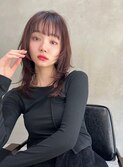 ナチュラルブラウン×レイヤーカットAimee 町田
