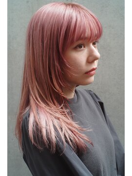 レジュアル(RESSUAL) ホワイトピンクイメチェンレイヤーセミロング