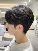 フェザーカルマパーマ×シースルーマッシュ