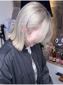【外国人風カラー】ホワイトミルクティ×ブリーチ3回