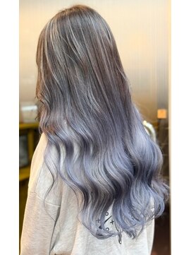 リンイチマルサン(Lin.103) シルバーカラーのバレイヤージュ【Luna】