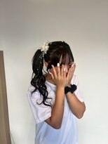 アパートメントヘアー&nbsp;佐賀/結婚式/お呼ばれ/ヘアアレンジ/運動会/ツインテール/