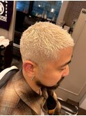 【BarBerBROS】イージーパンク　ドリルパーマ　金髪パーマ