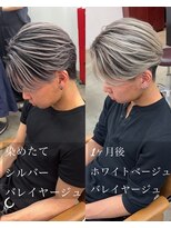 リップス 吉祥寺店 (LIPPS)&nbsp;ホワイトシルバーアッシュバレイヤージュセンターパート