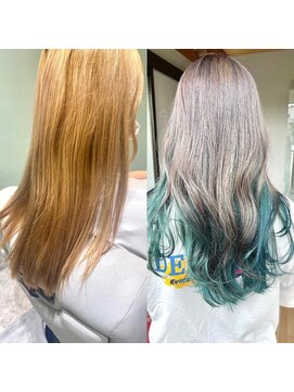 プラスイズム(PLUSISM) ターコイズインナーカラー