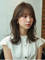 レリーボンズ 夙川(Rely Bonds)&nbsp;韓国風フェイスレイヤーミディ×オリーブカラー【夙川/苦楽園】