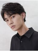 毛流れセンターパートフェザーパーマニュアンスパーマ