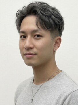 ヨシザワインク プレミアム 横浜 桜木町店(YOSHIZAWA Inc. PREMIUM) スキンフェードアップバングワイルドビジネスアッシュブラック