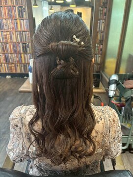 エイチエムヘアーホーム 池袋2号店(H M hair home) ハーフアップ/カチモリ/ヘアセット/ヘアアレンジ/顔周りカット